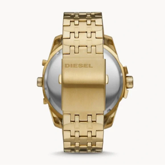 Diesel Men's Chronograph Uber Chief Gold-Tone Stainless Steel Bracelet Watch
